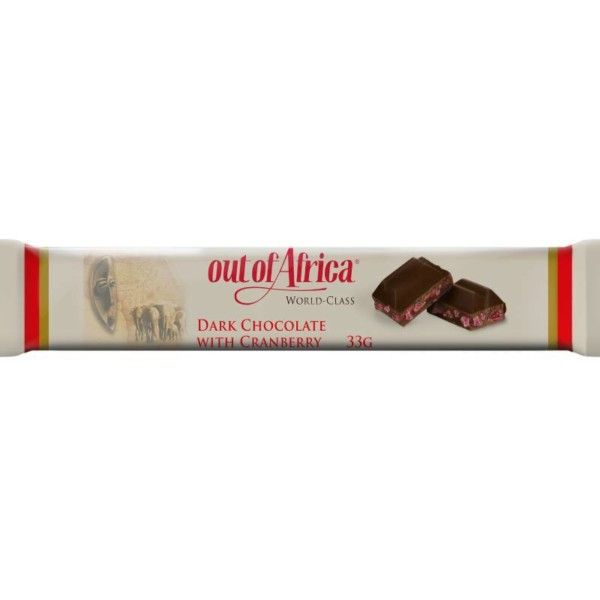 out of Africa Dark Chocolate with Cranberry 33g